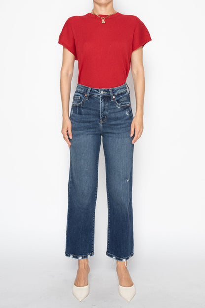 Tummy Control High Rise Straight Jean in 9 (28) view 5 - High-Waisted - Tummy Control Jeans (bottom)