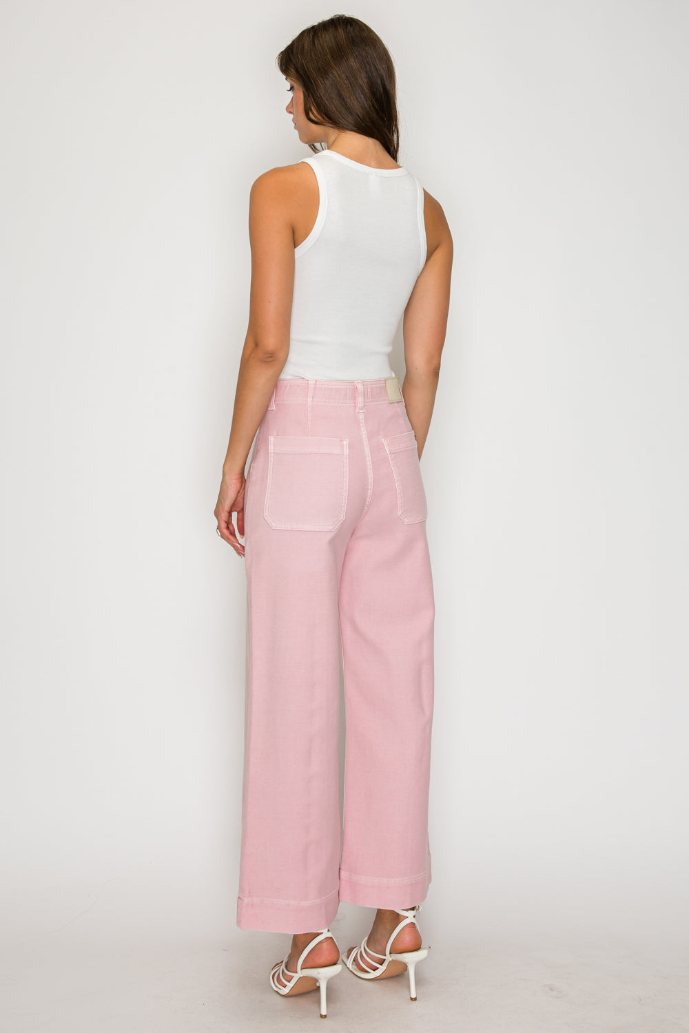 Tummy Control Ultra High Rise Crop Wide view 9 - High-Waisted - Tummy Control Wide Leg Pants (bottom)