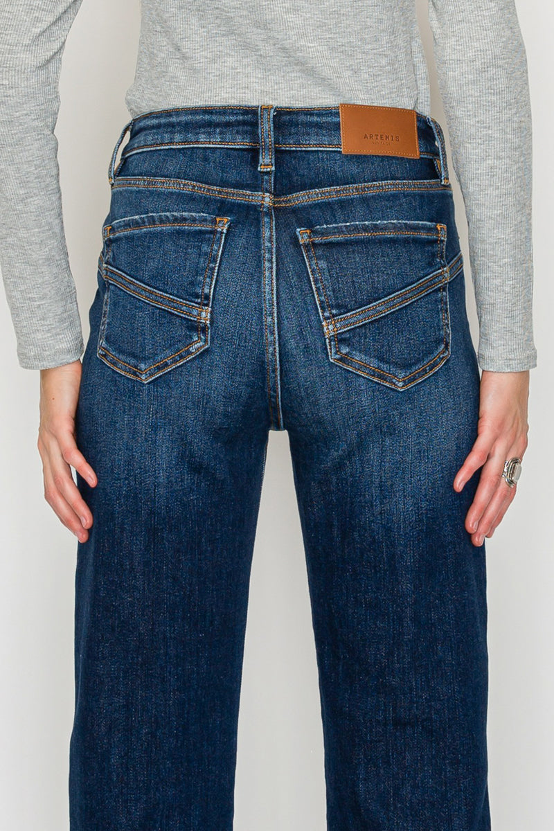 Tummy Control Western High Rise Straight Leg Jeans view 10 - High-Waisted - Tummy Control Jeans For Women (bottom)