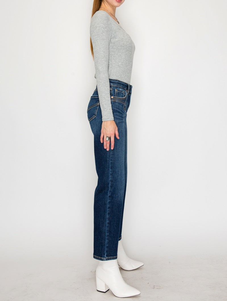 Tummy Control Western High Rise Straight Leg Jeans in 11 (29) view 6 - High-Waisted - Tummy Control Jeans For Women