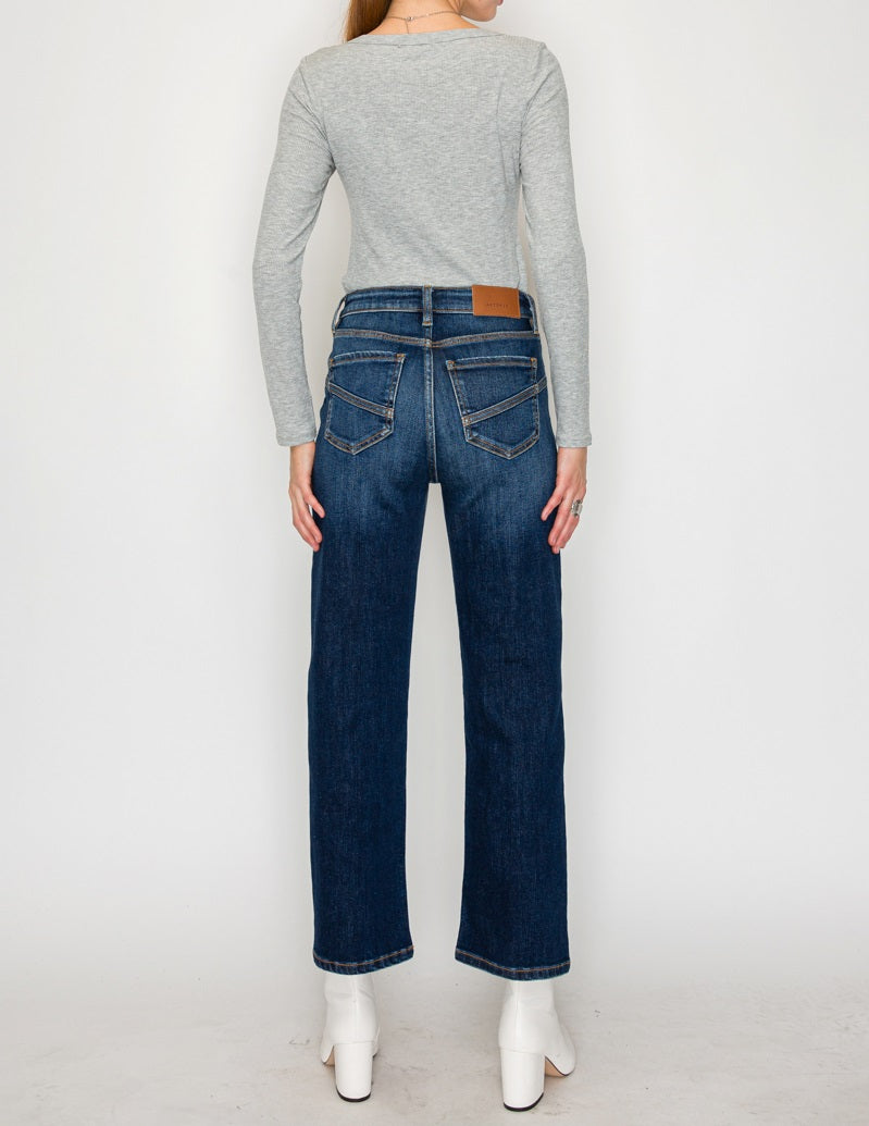 Tummy Control Western High Rise Straight Leg Jeans in 13 (30) view 7 - High-Waisted - Tummy Control Jeans For Women