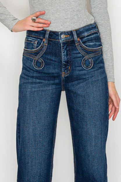 Tummy Control Western High Rise Straight Leg Jeans in 15 (31) view 8 - High-Waisted - Tummy Control Jeans For Women