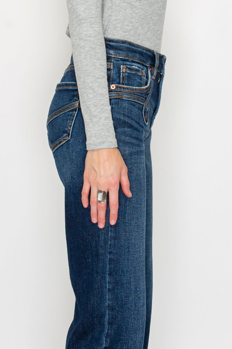 Tummy Control Western High Rise Straight Leg Jeans view 9 - High-Waisted - Tummy Control Jeans For Women (bottom)