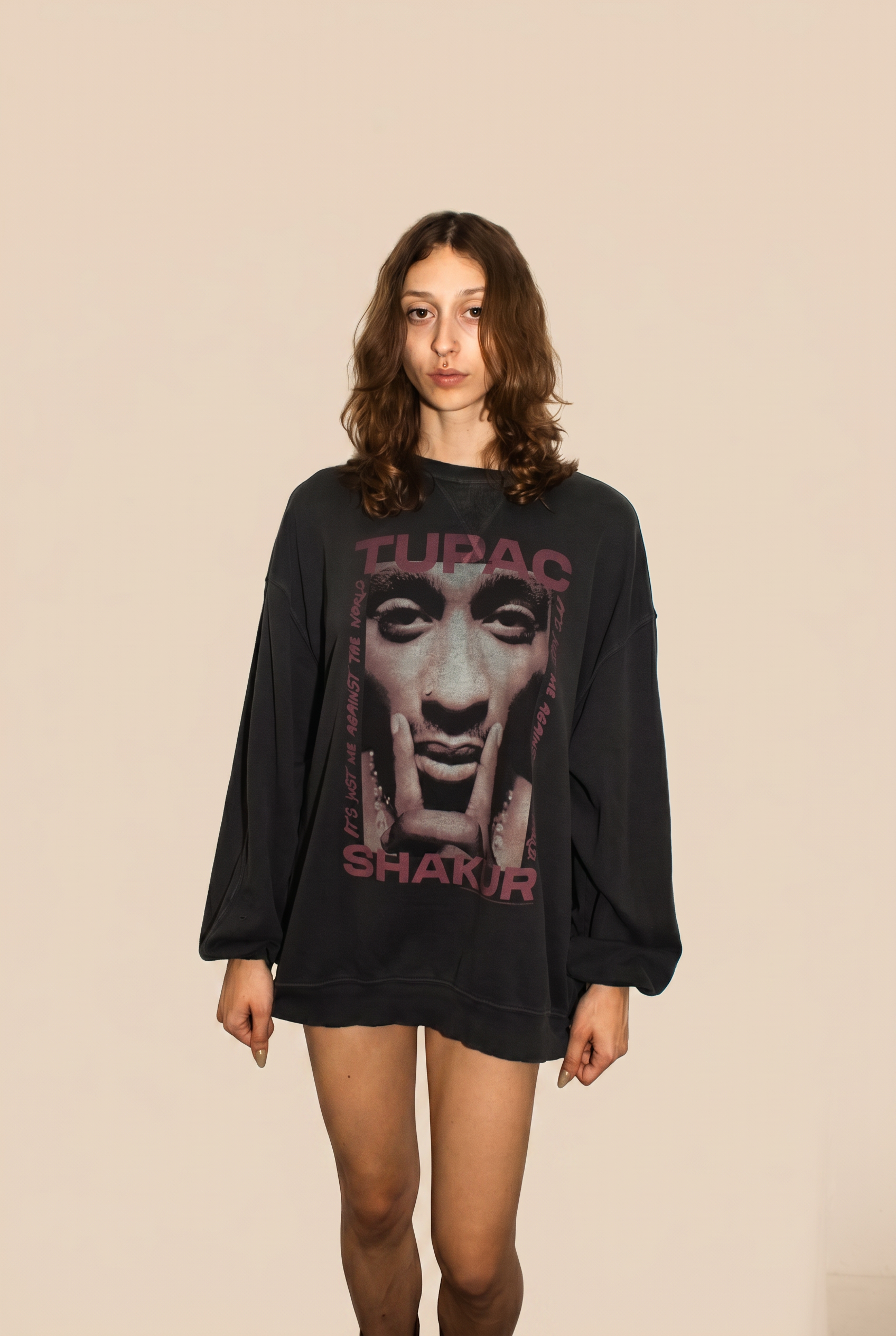 Tupac Me Against the World Pullover L view 4 (layer) - world pullover, against world pullover - shop at us.meeeshop