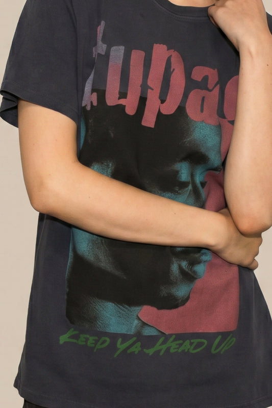 Tupac Keep Your Head up Tee in XS view 2 - Tupac Shirt Keep Ya Head Up (top)