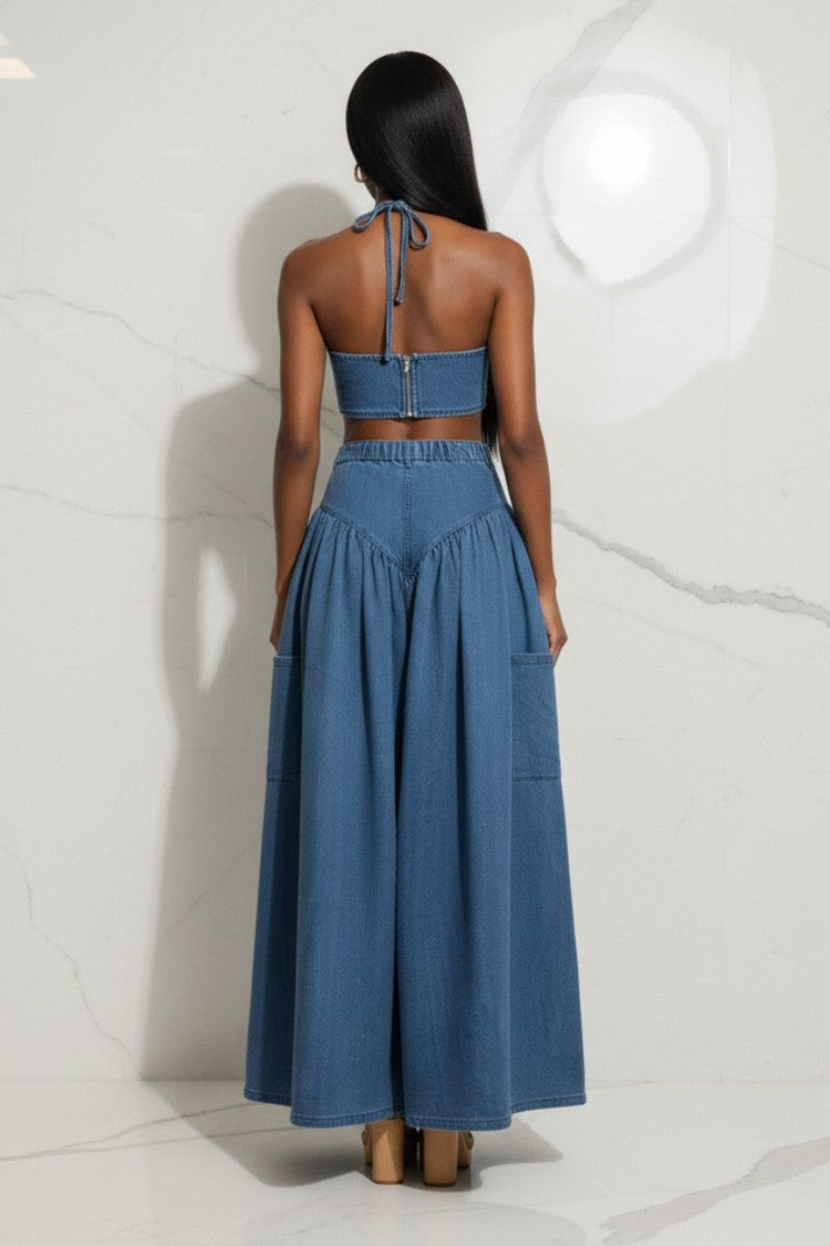 Two-piece Wide-leg Pant Set 2XL view 6 (bottom) - two piece sets, two piece sets women, two piece sets  - shop at us.meeeshop
