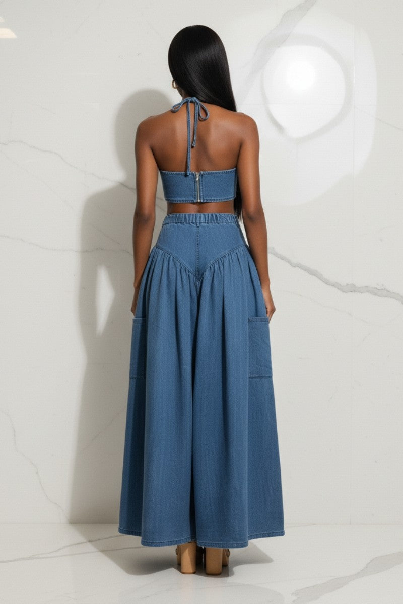 Two-piece Wide-leg Pant Set 2XL view 6 (bottom) - two piece sets, two piece sets women, two piece sets  - shop at us.meeeshop