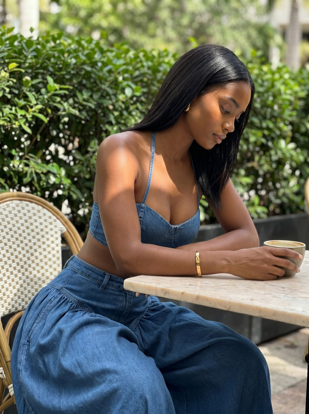 Two-piece Wide-leg Pant Set L view 3 (bottom) - two piece sets, two piece sets women, two piece sets ne - shop at us.meeeshop