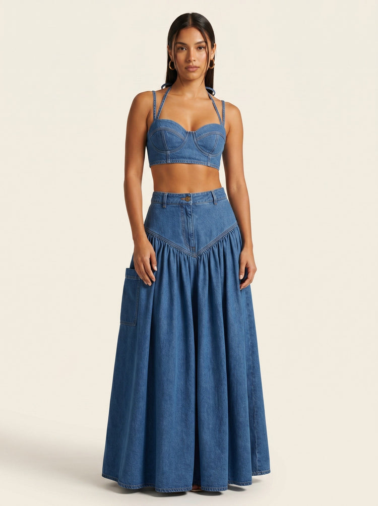 Two-piece Wide-leg Pant Set M view 2 (bottom) - two piece sets, two piece sets women, two piece sets ne - shop at us.meeeshop