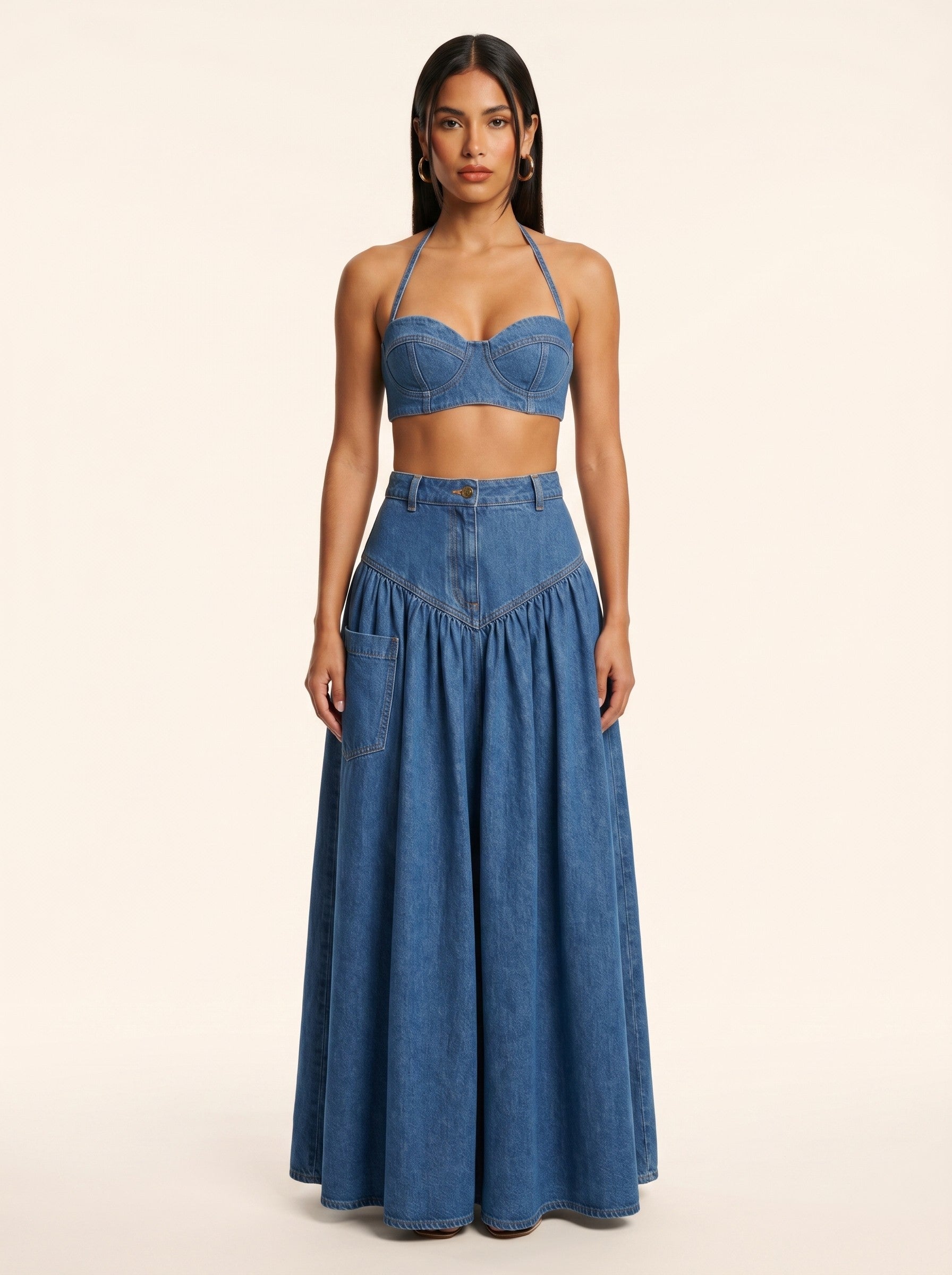 Two-piece Wide-leg Pant Set S (bottom) - two piece sets, two piece sets women, two piece sets near me - shop at us.meeeshop