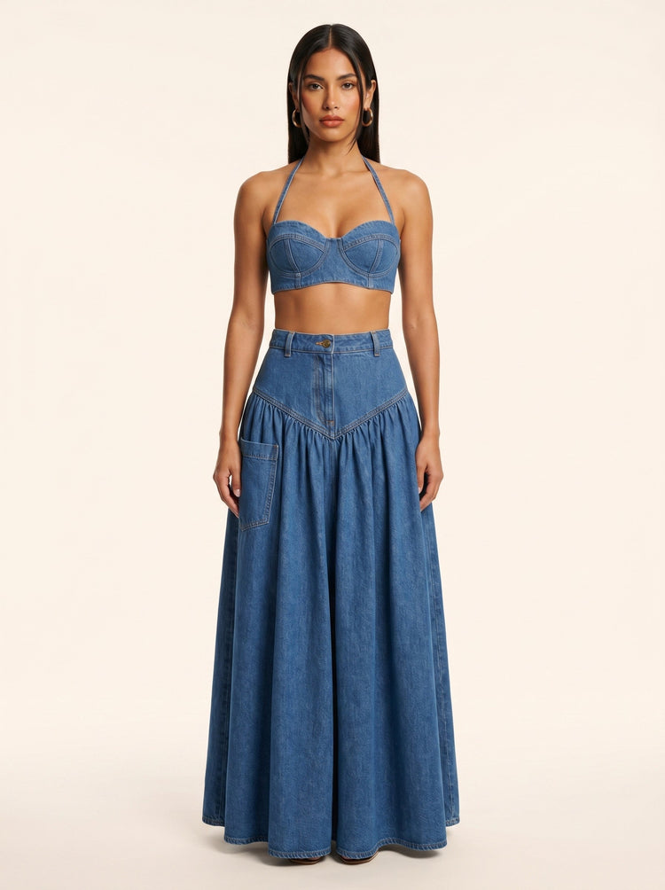 Two-piece Wide-leg Pant Set S (bottom) - two piece sets, two piece sets women, two piece sets near me - shop at us.meeeshop