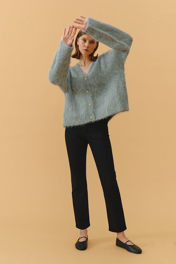 Two Shots High Rise Straight Crop Jeans Hj013 in Bad Romance view 2 - High-Waisted - Hj013 Jeans (bottom)