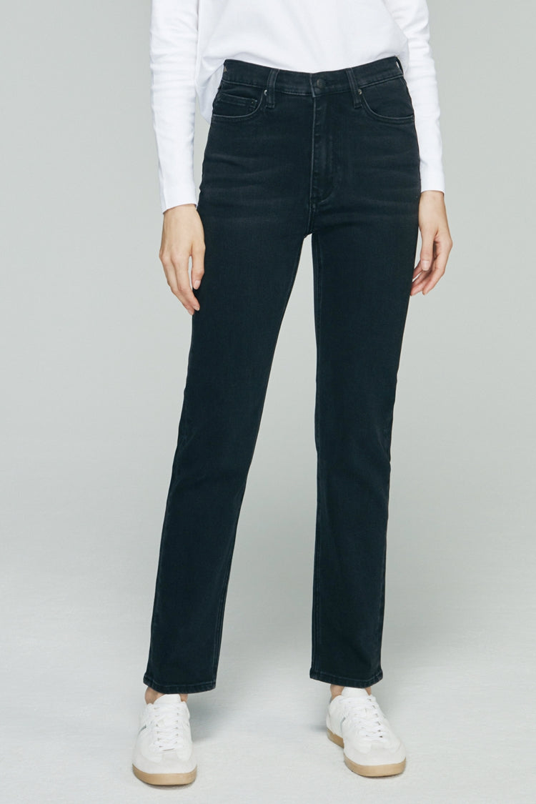 Two Shots High Rise Straight Crop Jeans Hj013 in Start Me Up view 6 - High-Waisted - Hj013 Jeans (bottom)