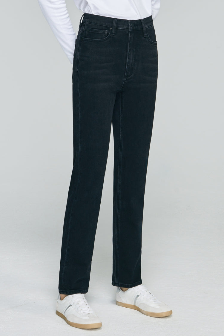 Two Shots High Rise Straight Crop Jeans Hj013 in Start Me Up view 7 - High-Waisted - Hj013 Jeans (bottom)