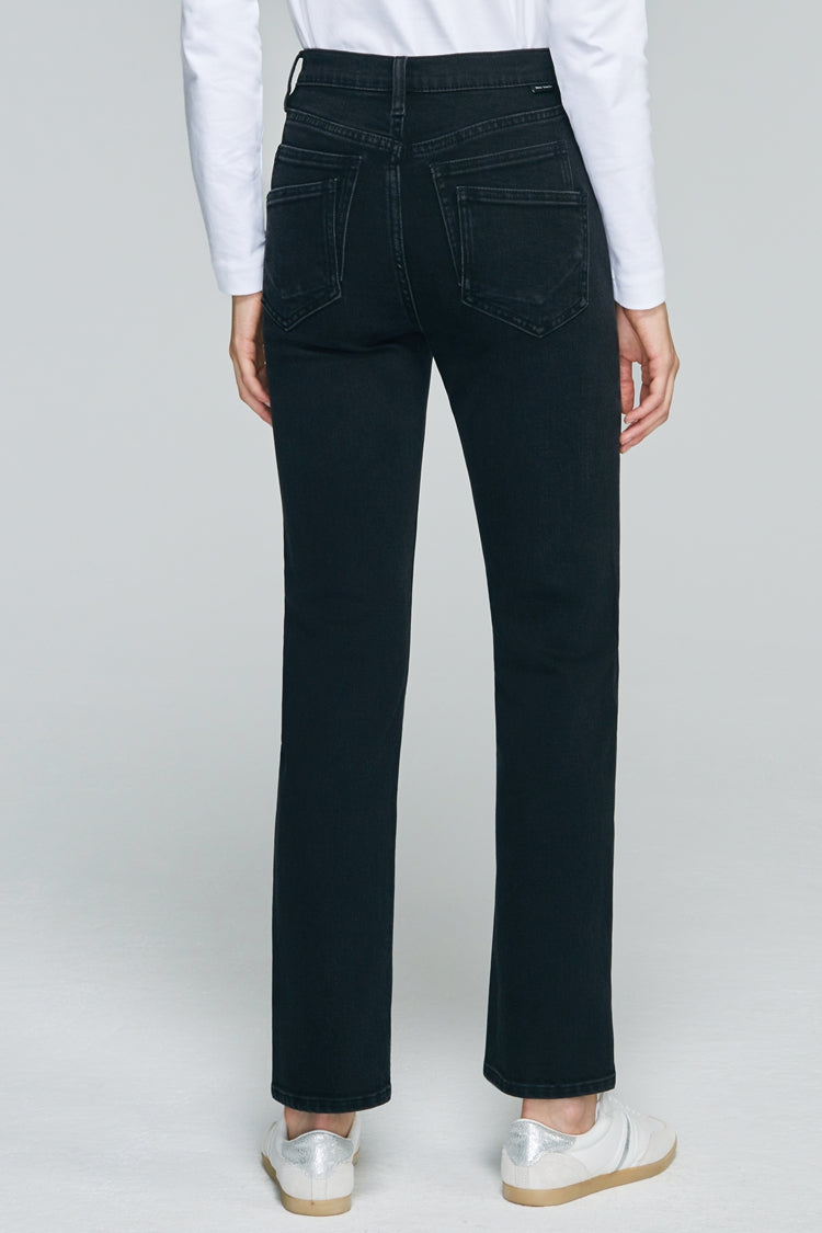 Two Shots High Rise Straight Crop Jeans Hj013 in Start Me Up view 8 - High-Waisted - Hj013 Jeans (bottom)