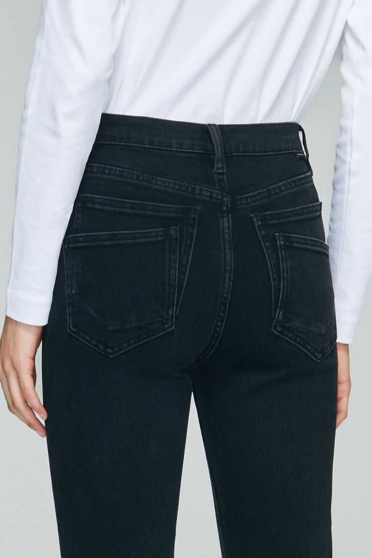 Two Shots High Rise Straight Crop Jeans Hj013 in Start Me Up view 9 - High-Waisted - Hj013 Jeans (bottom)