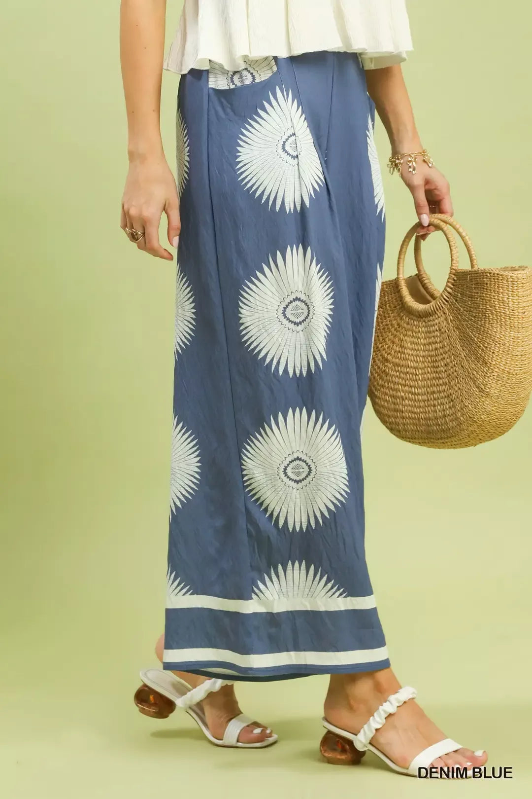 umgee abstract border Umgee Abstract Border Print Wide Leg Pants view 2 (bottom) - shop at us.meeeshop