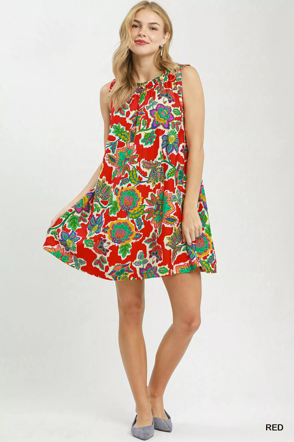 Umgee Abstract Print Sleeveless Shift Dress view 4 (dress) - umgee abstract print dress, umgee abstract - shop at us.meeeshop