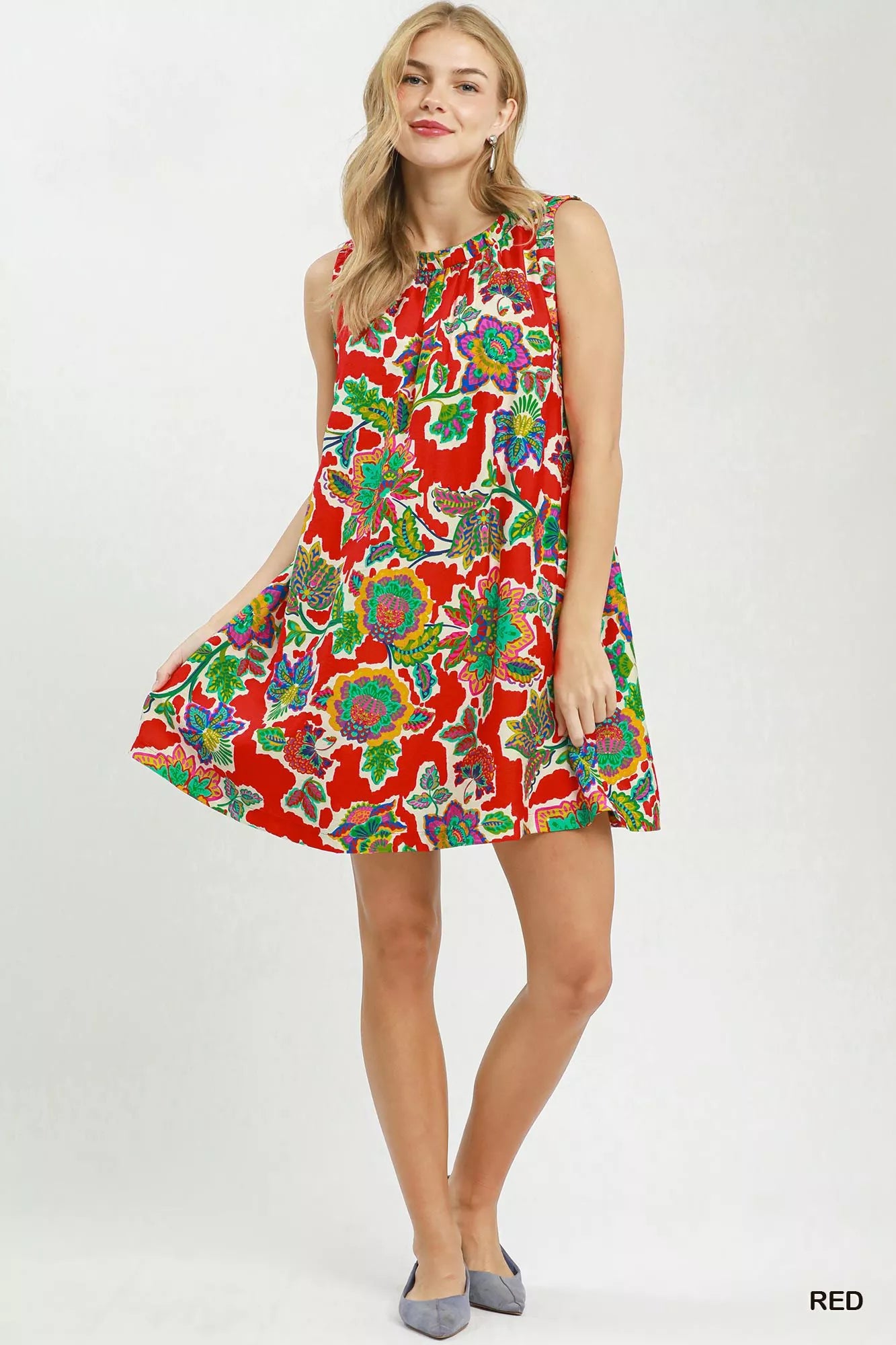 Umgee Abstract Print Sleeveless Shift Dress view 4 (dress) - umgee abstract print dress, umgee abstract - shop at us.meeeshop