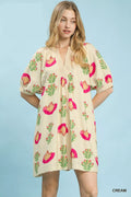 umgee abstract print Umgee Abstract Print Mini Dress CREAM (dress) - shop at us.meeeshop