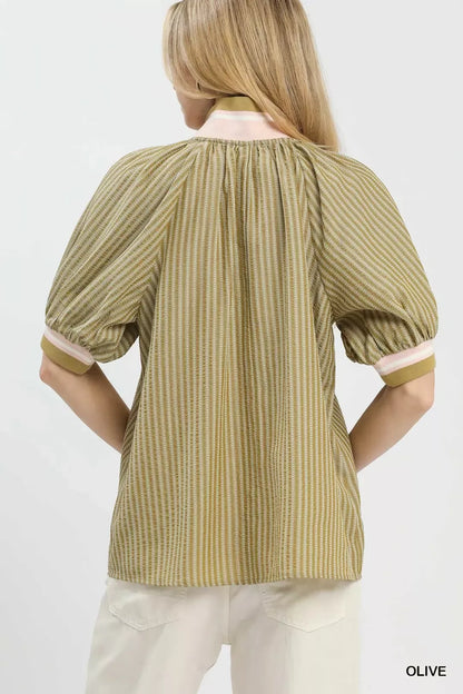 umgee botanical print Umgee Botanical Print Blouse view 3 (top) - shop at us.meeeshop