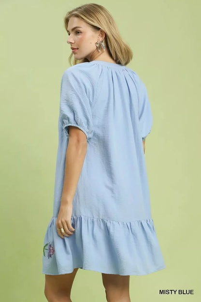 umgee embroidered floral Umgee Embroidered Floral Babydoll Dress view 3 (dress) - shop at us.meeeshop