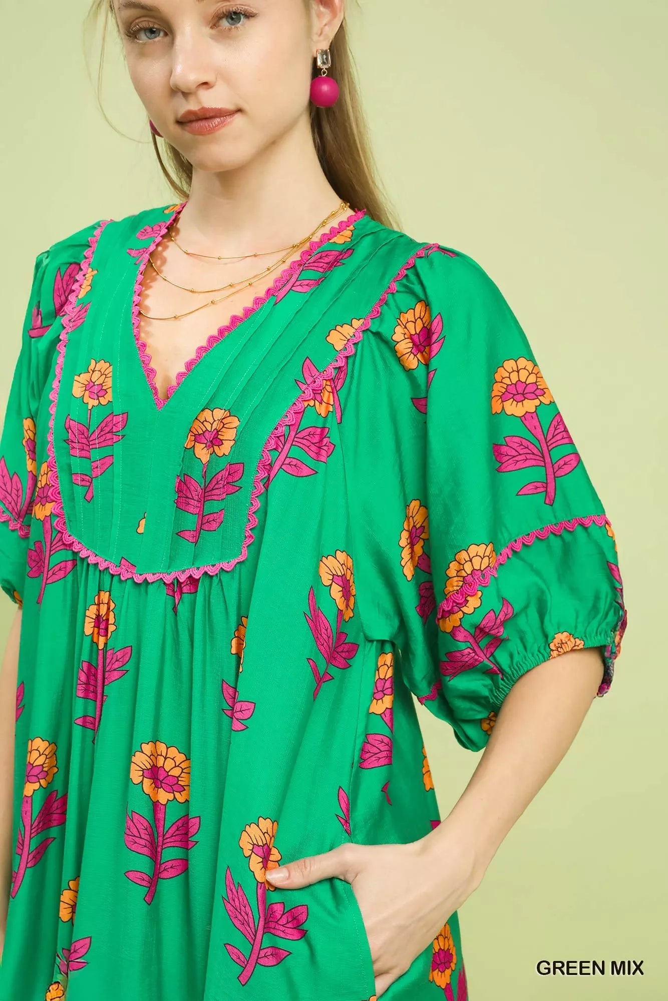 umgee floral print Umgee Floral Print Midi Dress view 5 (dress) - shop at us.meeeshop