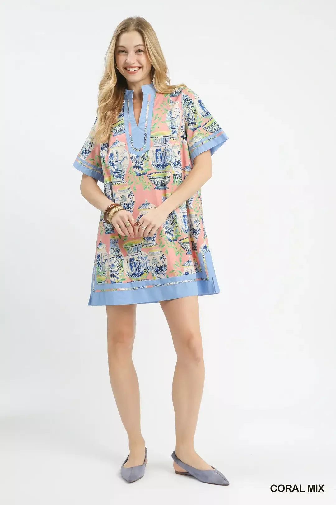 umgee mix abstract Umgee Mix Abstract Print Mini Dress view 3 (dress) - shop at us.meeeshop