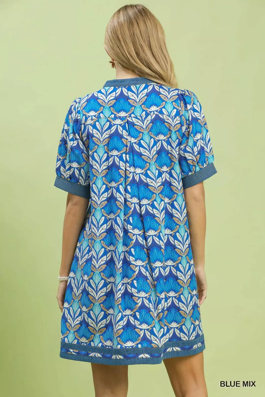umgee mix tile Umgee Mix Tile Print Mini Dress view 3 (dress) - shop at us.meeeshop