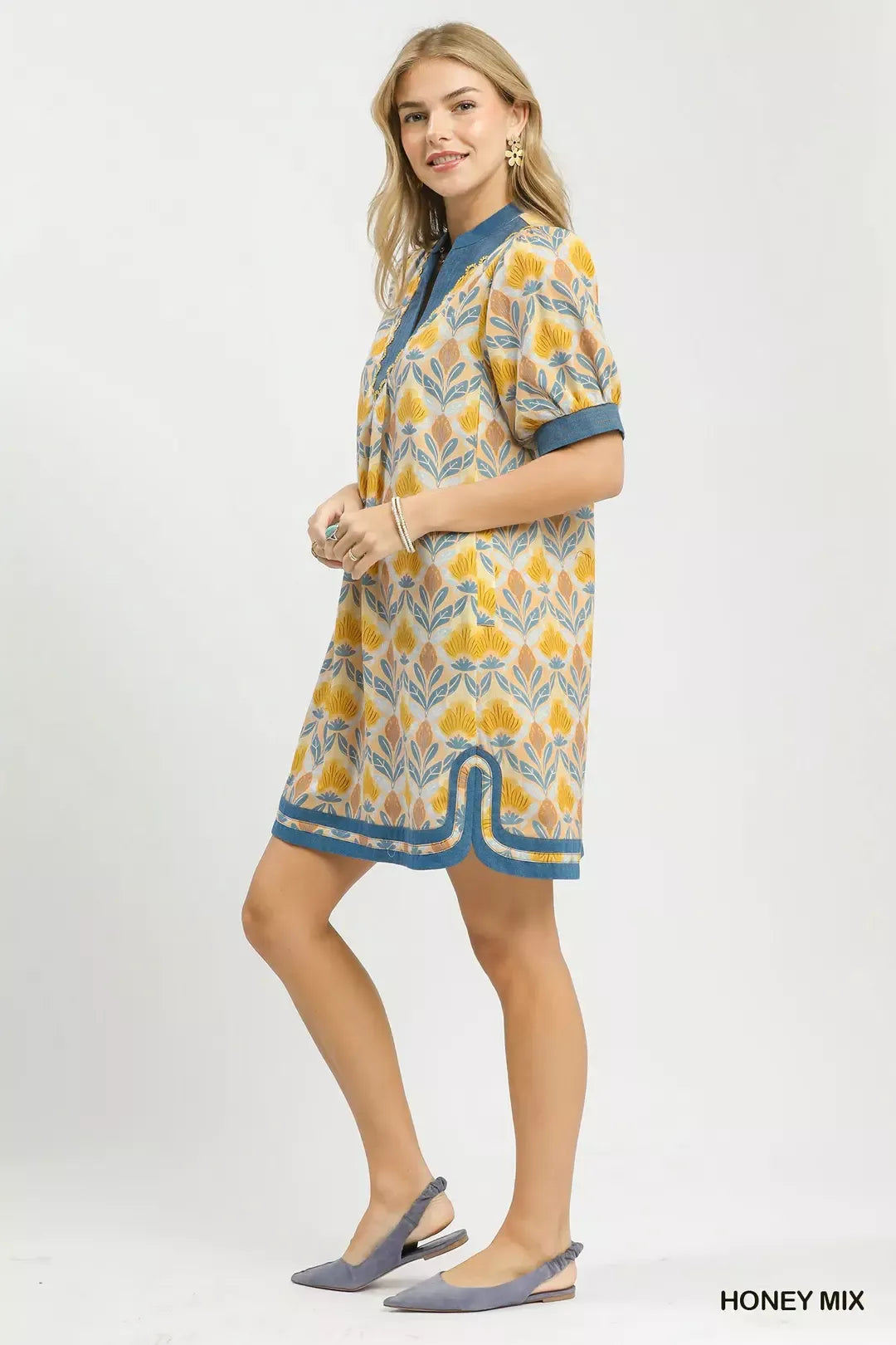 umgee mix tile Umgee Mix Tile Print Mini Dress view 4 (dress) - shop at us.meeeshop