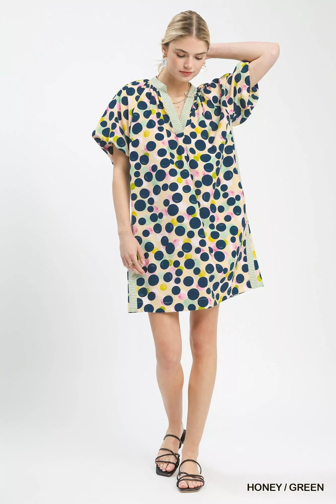 Umgee Polka Dot Print Tunic Dress view 5 (dress) - pol dress, pol tunic dress, pol umgee polka dress - shop at us.meeeshop
