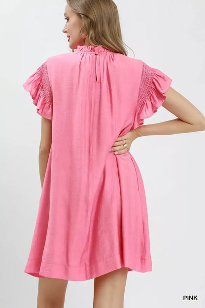 umgee ruffle flutter Umgee Ruffle Flutter Sleeve Dress view 3 (dress) - shop at us.meeeshop