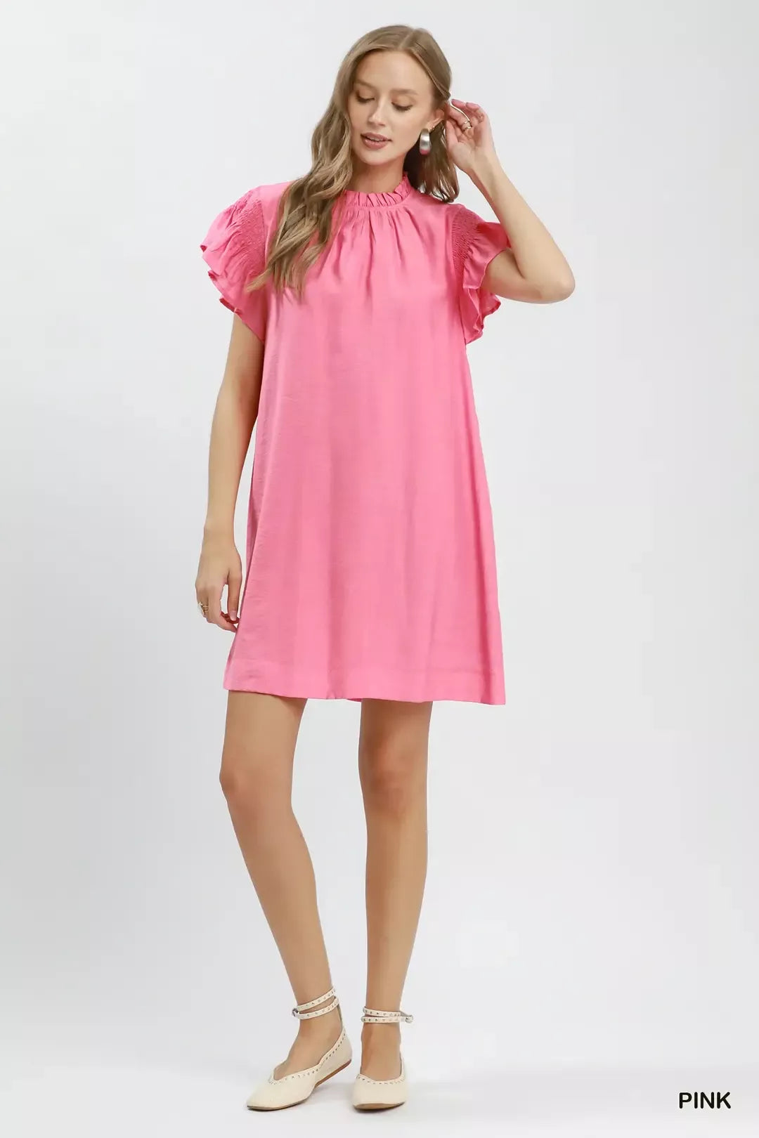 umgee ruffle flutter Umgee Ruffle Flutter Sleeve Dress view 4 (dress) - shop at us.meeeshop
