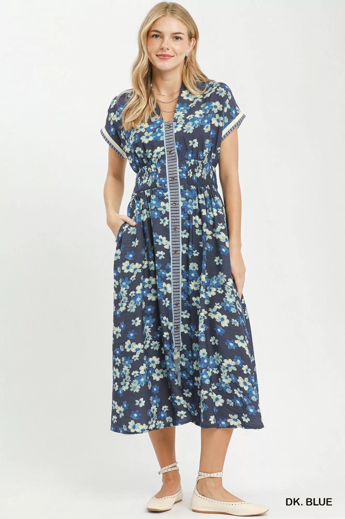 Umgee Ruffle Sleeve Henley Shift Dress view 4 (dress) - umgee ruffle sleeve dress, umgee ruffle neck dr - shop at us.meeeshop