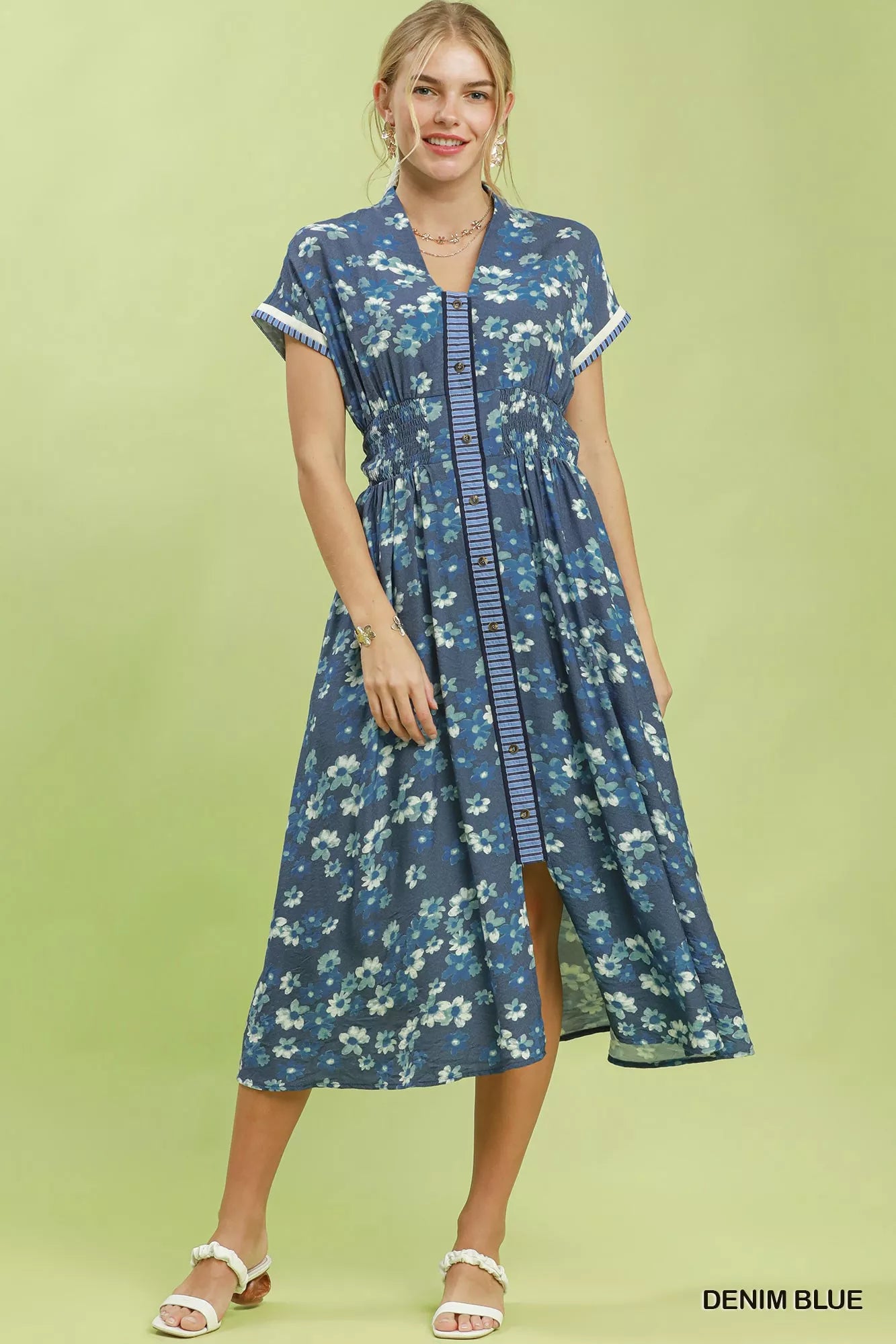 umgee ruffle sleeve Umgee Ruffle Sleeve Henley Shift Dress view 4 (dress) - shop at us.meeeshop