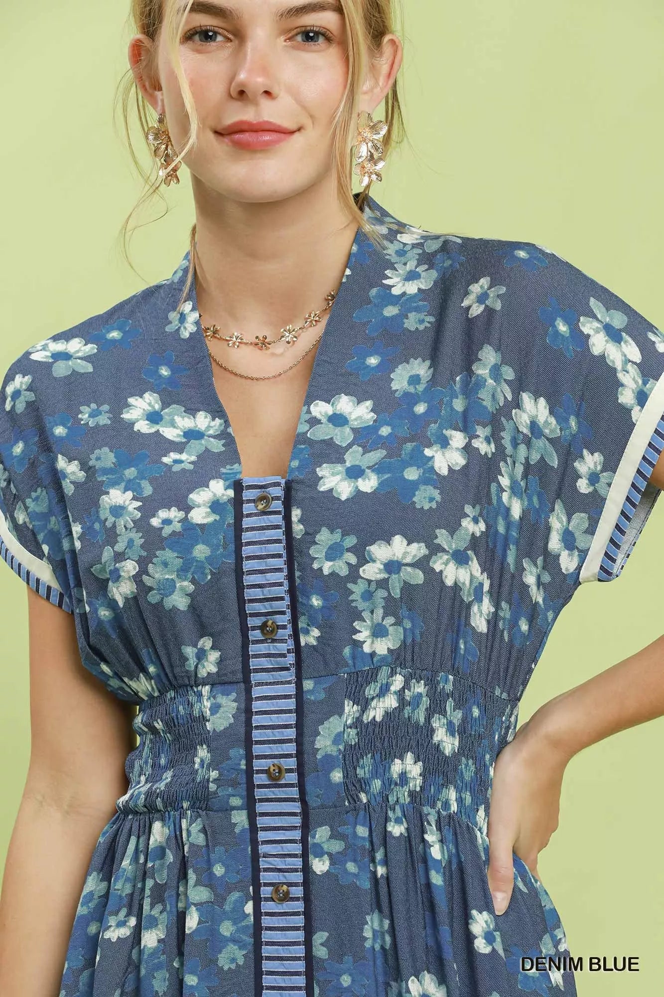 umgee ruffle sleeve Umgee Ruffle Sleeve Henley Shift Dress view 5 (dress) - shop at us.meeeshop
