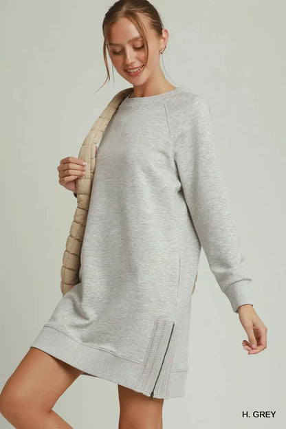 umgee side crochet Umgee Side Crochet Zipper Detailed Dress view 2 (dress) - shop at us.meeeshop
