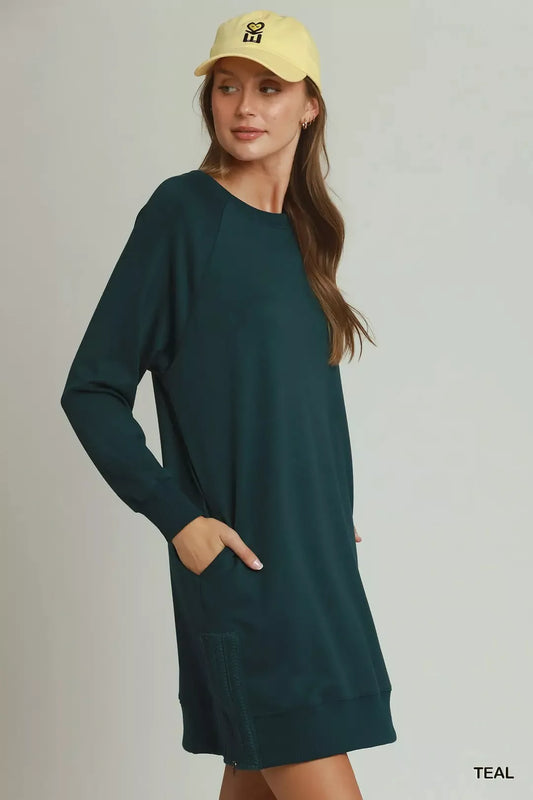 umgee side crochet Umgee Side Crochet Zipper Detailed Dress view 2 (dress) - shop at us.meeeshop