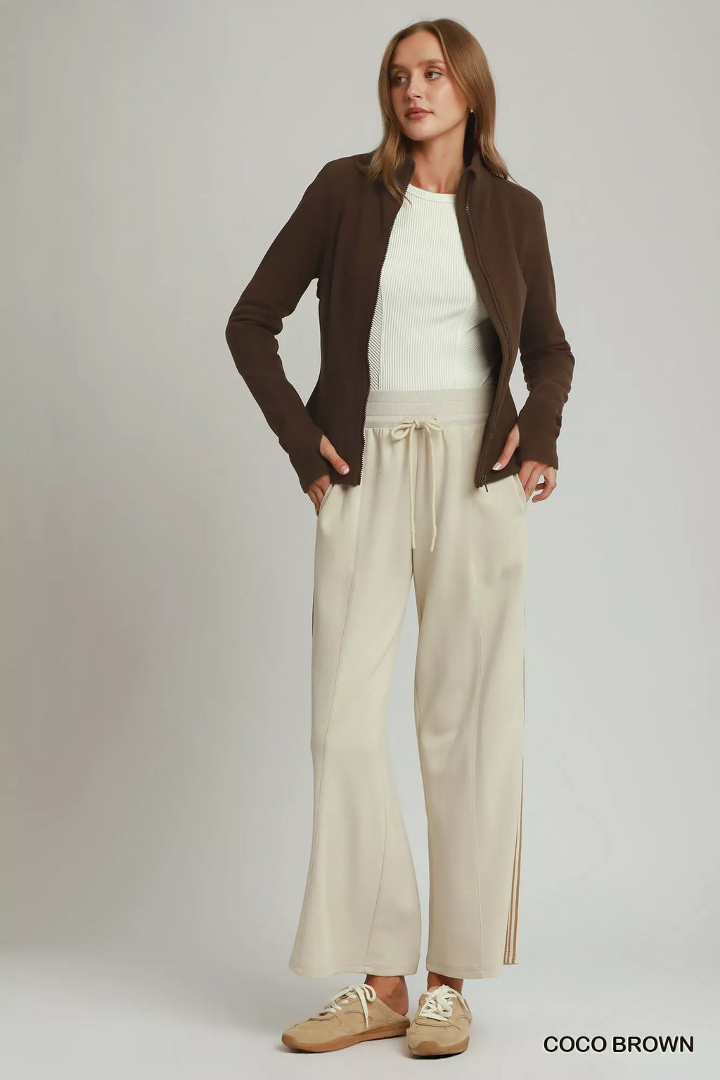 Umgee Soft Fleece Full Zip Jacket with Pockets view 5 (layer) - pockets jacket, zip pockets jacket - shop at us.meeeshop