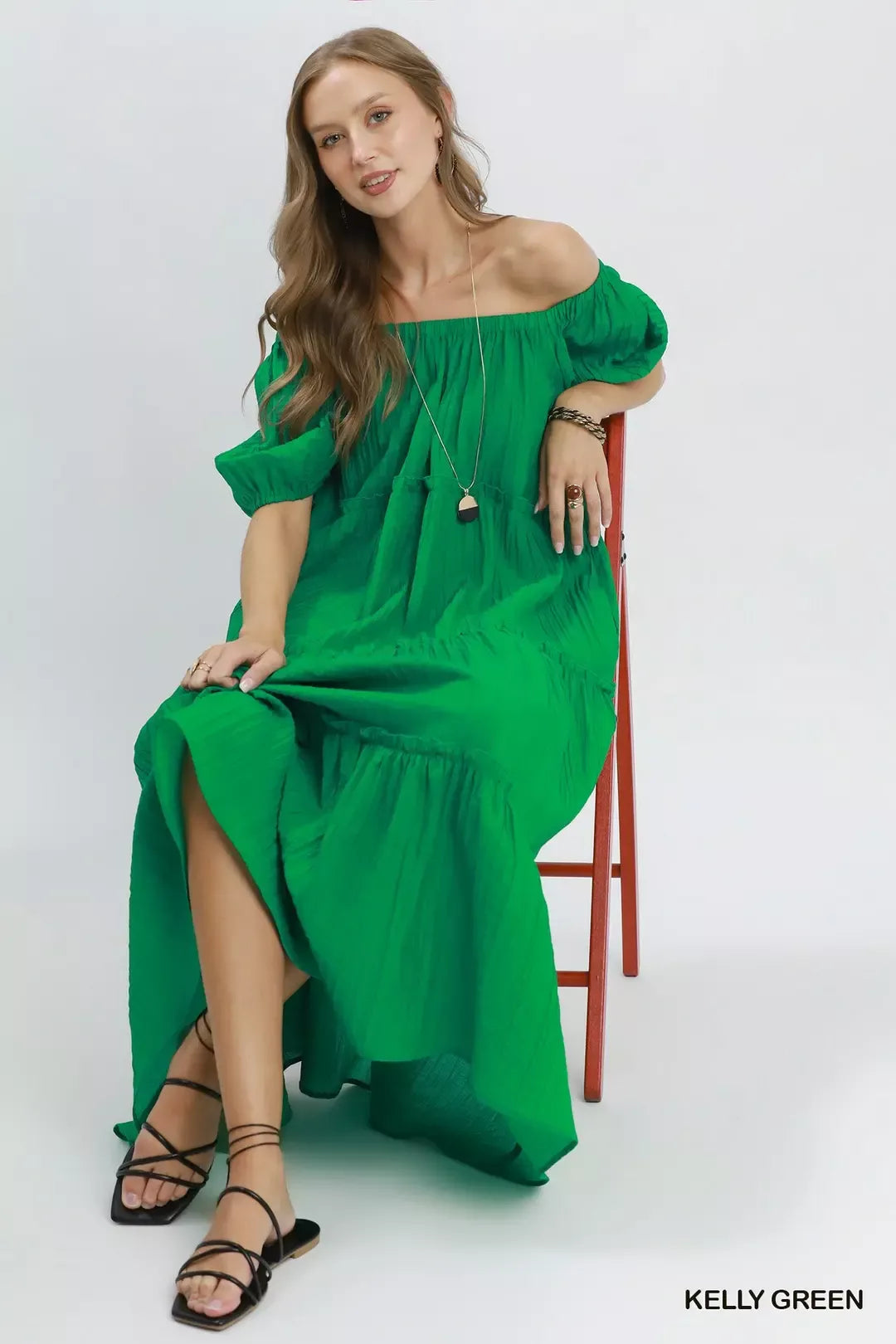 umgee textured tiered Umgee Textured Tiered Midi Dress view 4 (dress) - shop at us.meeeshop