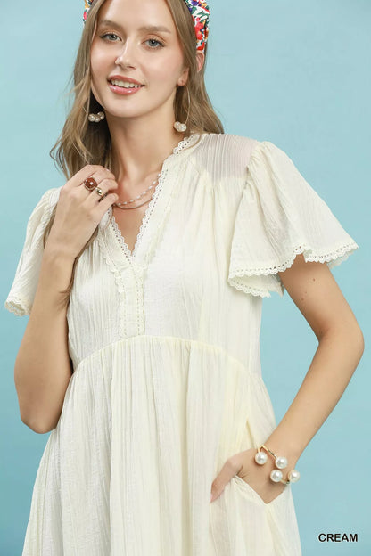 umgee textured tiered Umgee Textured Tiered Midi Dress with Side Pockets view 6 (dress) - shop at us.meeeshop
