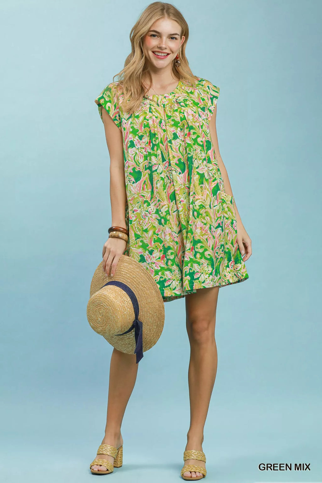 Umgee Tropical Floral Flutter Sleeve Swing Dress view 4 (dress) - umgee floral dress, umgee tropical pr - shop at us.meeeshop