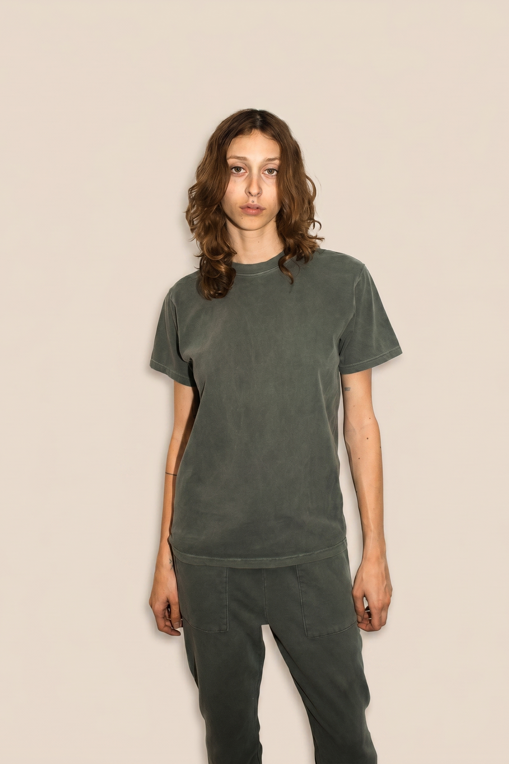 Unisex Comfort Tee - Olive M view 3 (top) - unisex sweatshirt comfort colors 1566, comfort 100 unisex,  - shop at us.meeeshop