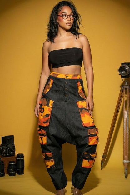 Urban Camouflage Cargo Pants in MULTICOLOR view 2 - Urban Camo Pants Men (bottom)