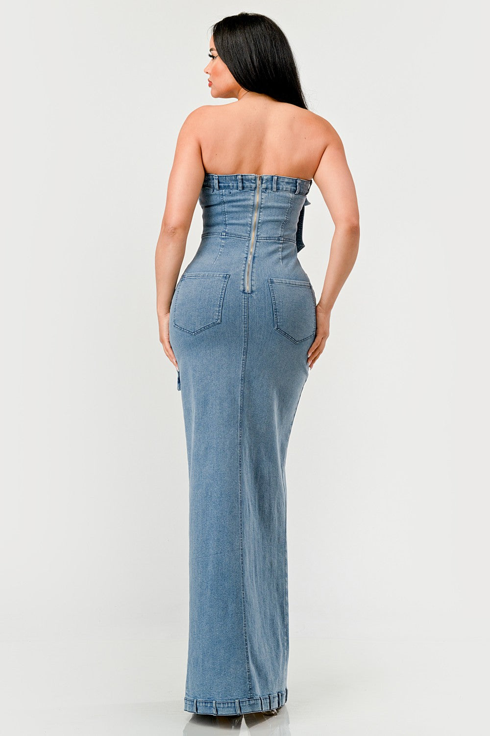 Urban Chic Denim Gown - MeeeShop Women's Fashion