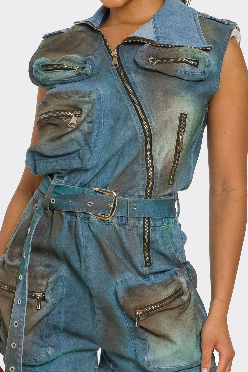 Urban Edge Zipper Utility Romper view 6 - Urban Edge Ropa (one-piece)