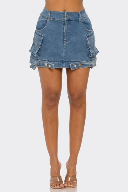 Utility Denim Maxi Skirt in M view 2 - Utility Jean Skirt (dress)