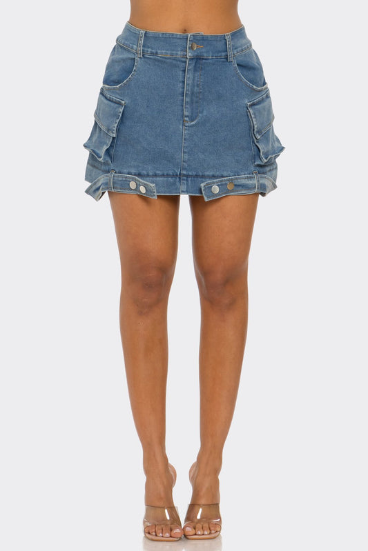 Utility Denim Maxi Skirt in M view 2 - Utility Jean Skirt (dress)