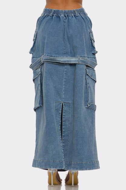 Utility Denim Maxi Skirt view 5 - Utility Jean Skirt (dress)