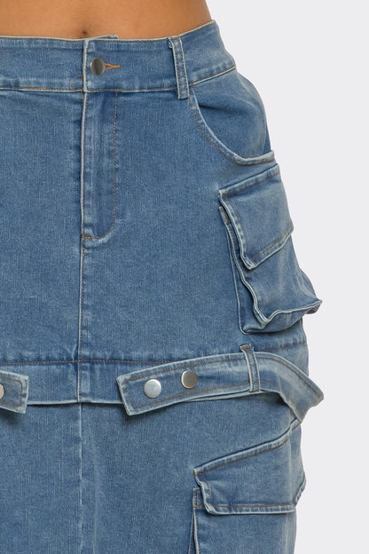 Utility Denim Maxi Skirt view 6 - Utility Jean Skirt (dress)